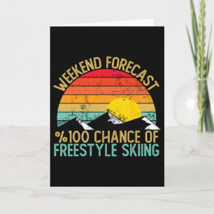 Helgprognos Freestyle Skidor Tröjor Rolig Retro Kort