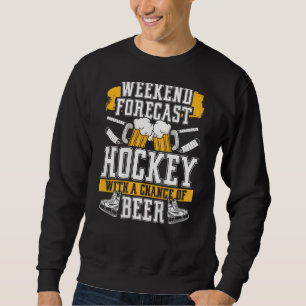 Helgprognos Hockey Med Chans För Öl Tillbaka Lång Ärmad Tröja
