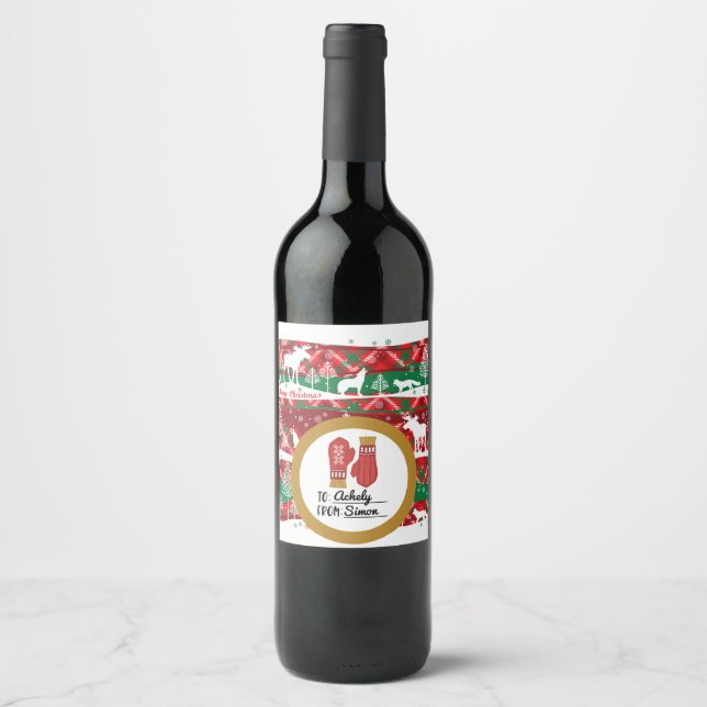 Helgsetikett Vin Flaska Vinflaska Etikett (Framsida)