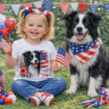 Helgstil 4 juli Patriotisk T-Shirt