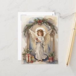 Helgsvattenfärg Änglar Helgdag Helg Vykort