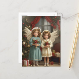 Helgsvattenfärg Änglar Helgdag Helg Vykort