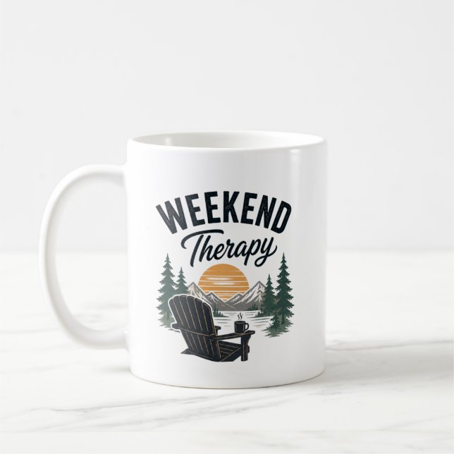 Helgterapi Bergssolnedgång Natur Avslappning Kaffemugg (Vänster)