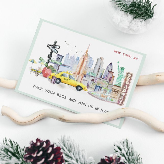 Helgutflykt NYC | Gåvoygift Resebiljett Voucher Inbjudningar (Skapare uppladdad)