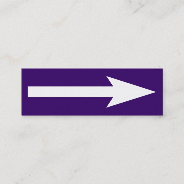Helheten pekar - den mörk violeten och vit mini visitkort (Framsida)