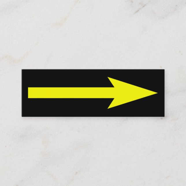 Helheten pekar - svarten och gulnar mini visitkort (Framsida)