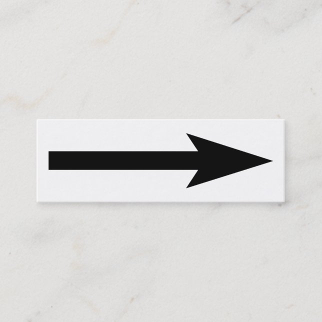 Helheten pekar - svartvitt mini visitkort (Framsida)