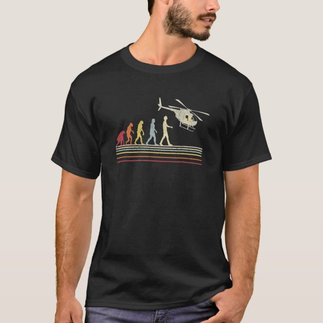 Heli Aviator Evolution Helicopt för Chopper Avitat T Shirt (Framsida)