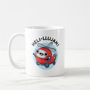 Heli-llujah Funny Helicopter Pun Kaffemugg