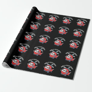 Heli-llujah Funny Helicopter Pun Mörk BG Presentpapper