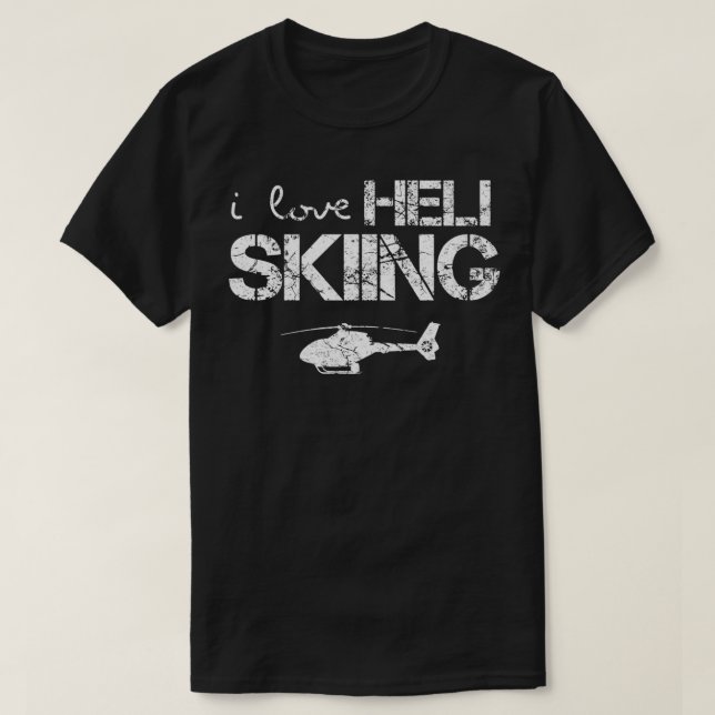 Heli Ski Helicopter Skier 18 T Shirt (Design framsida)