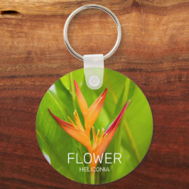 Heliconia Flowers Botanical Plant Garden Design Nyckelring