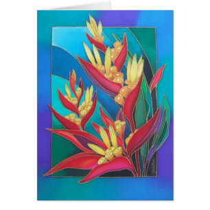 HELICONIA I VINDEN HÄLSNINGSKORT