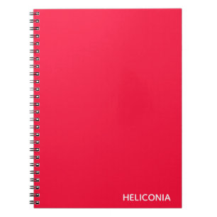 Heliconia red färg namn anteckningsbok