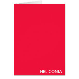 Heliconia red färg namn hälsningskort