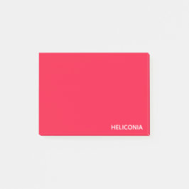 Heliconia red färg namn post-it block