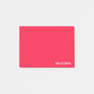 Heliconia red färg namn post-it block