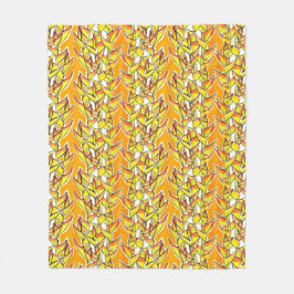 Heliconia Tropical Botanical Fold Blommönster Fleecefilt