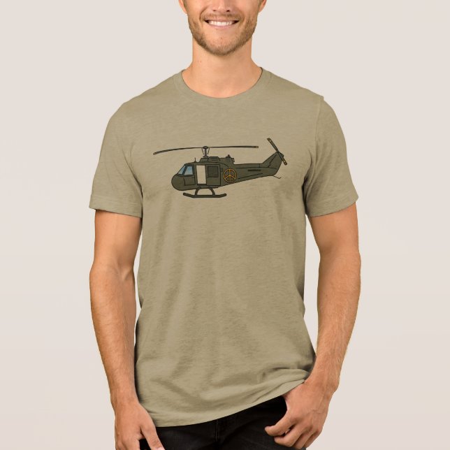 Helicopter Army UH1 HUEY T Shirt (Framsida)
