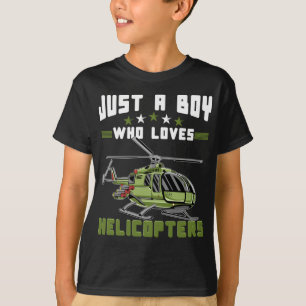 Helicopter Boy Future Pilot T Shirt