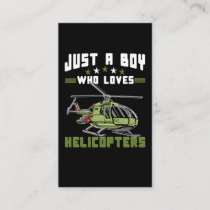 Helicopter Boy Future Pilot Visitkort