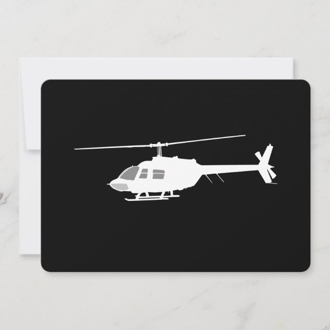 Helicopter Chopper Silhouette Flies Black (Framsida)