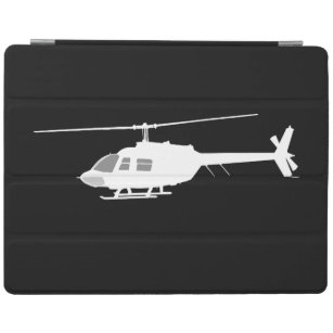 Helicopter Chopper Silhouette Flies Black iPad Skydd