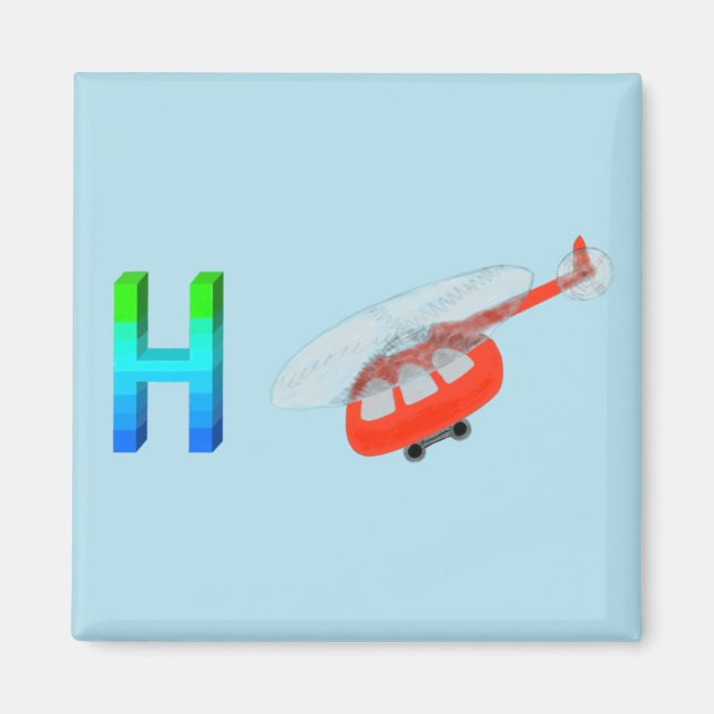 Helicopter Fridge Magnet (Framsidan)