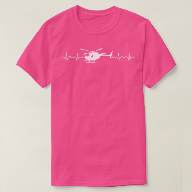 Helicopter Heartslag Funny Pilot Lifeline Gift 1 T Shirt (Design framsida)
