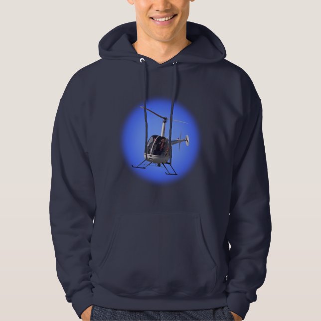 Helicopter Hoodie Coola Unisex Hooded Sweatshirt (Framsida)