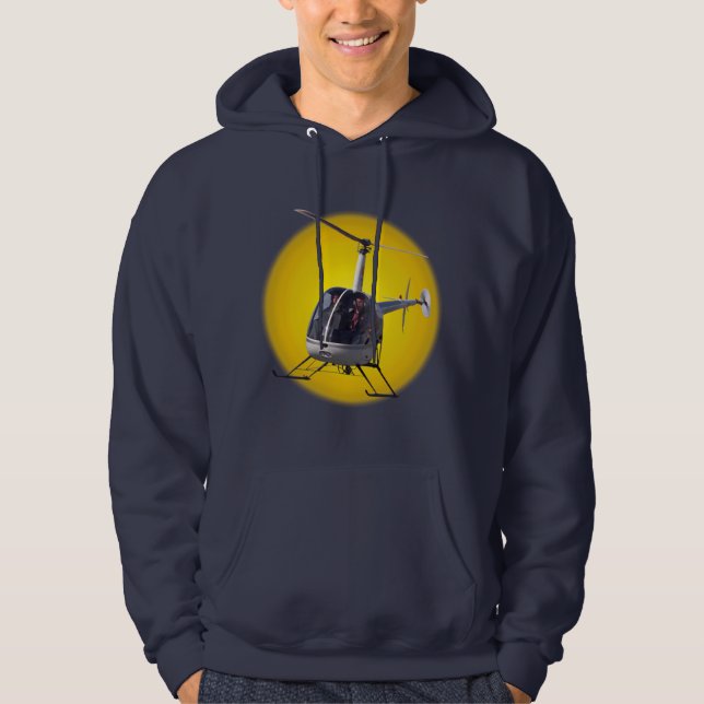 Helicopter Hoodie Coola Unisex Hooded Sweatshirt (Framsida)