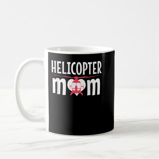 Helicopter Mamma Pilot Aviation Aircraft Mor Da Kaffemugg (Vänster)