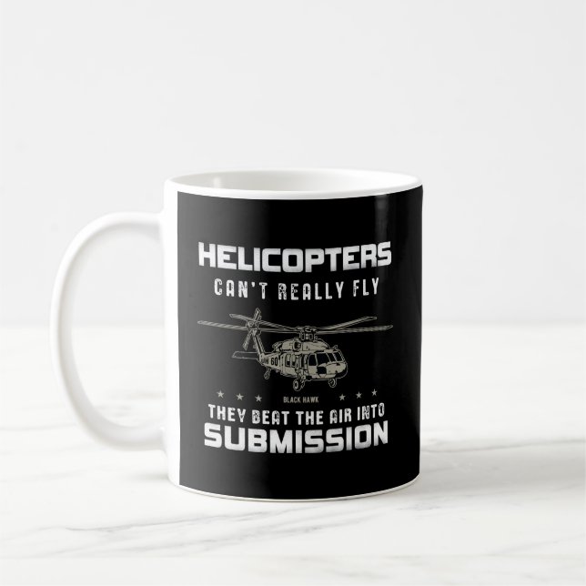 Helicopter Milial EE-60 Pilot Aviation Kaffemugg (Vänster)