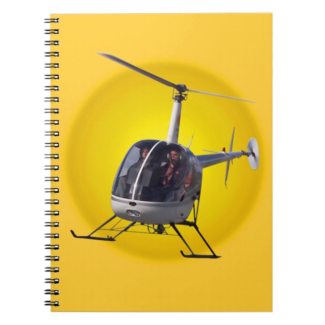 Helicopter Notebook Chopper Journal Note Bok Anteckningsbok (Framsidan)