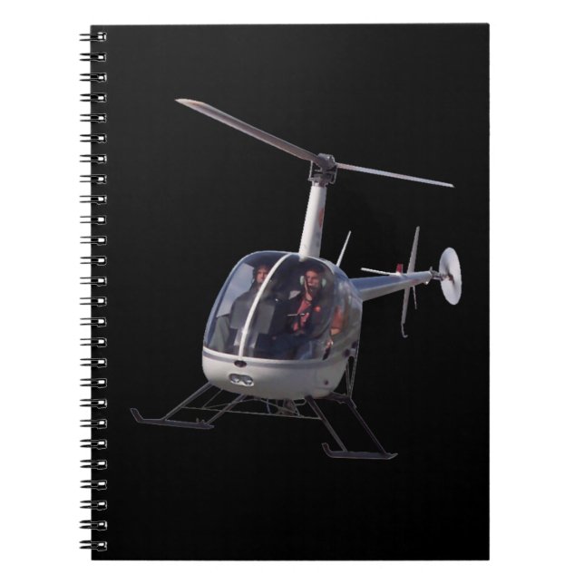 Helicopter Notebook Chopper Journal Note Bok Anteckningsbok (Framsidan)