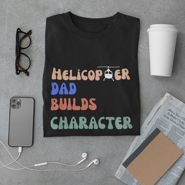 Helicopter Pappa Bygger tecken, Funny Offert,Pappa T Shirt (Skapare uppladdad)