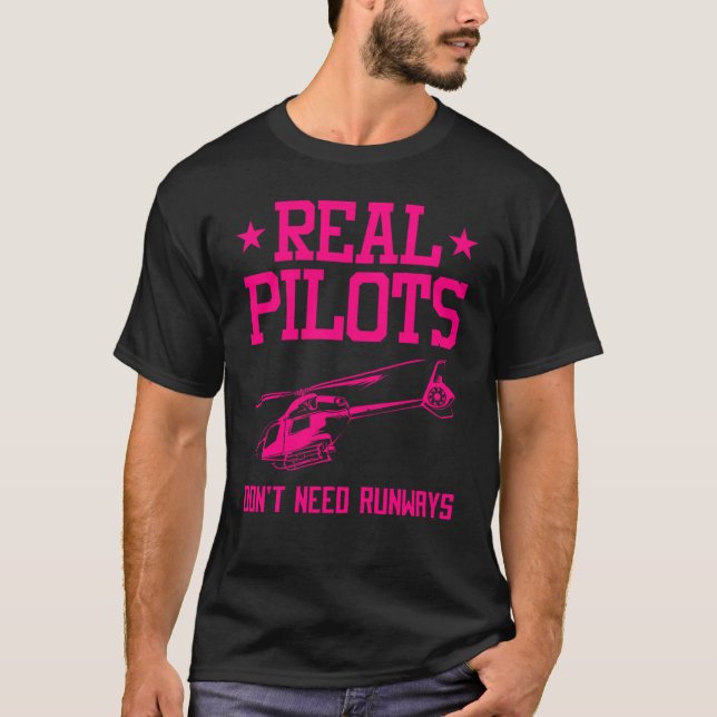 Helicopter Pilot  For Men Women Cool Pilot Aviator T Shirt (Framsida)