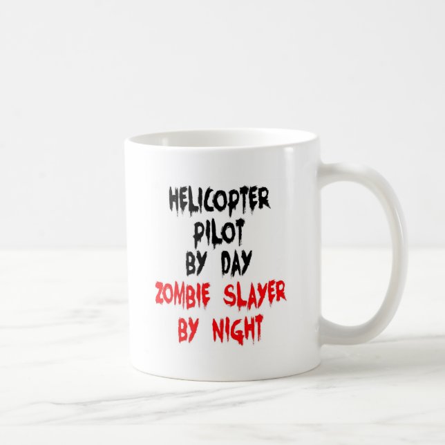 Helicopter Pilot Zombie Sayer Kaffemugg (Höger)