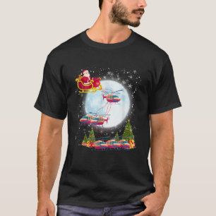 Helicopter Reindeer Santa s Sleigh Pilot Jul T Shirt