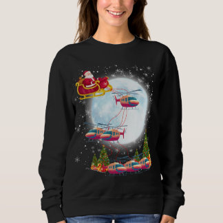 Helicopter Reindeer Santa's Sleigh Pilot Jul T Shirt