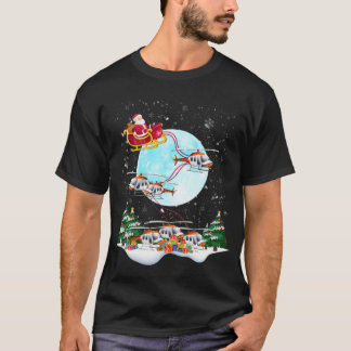 Helicopter Reindeer Santa's Sleigh Pilot Jul T Shirt