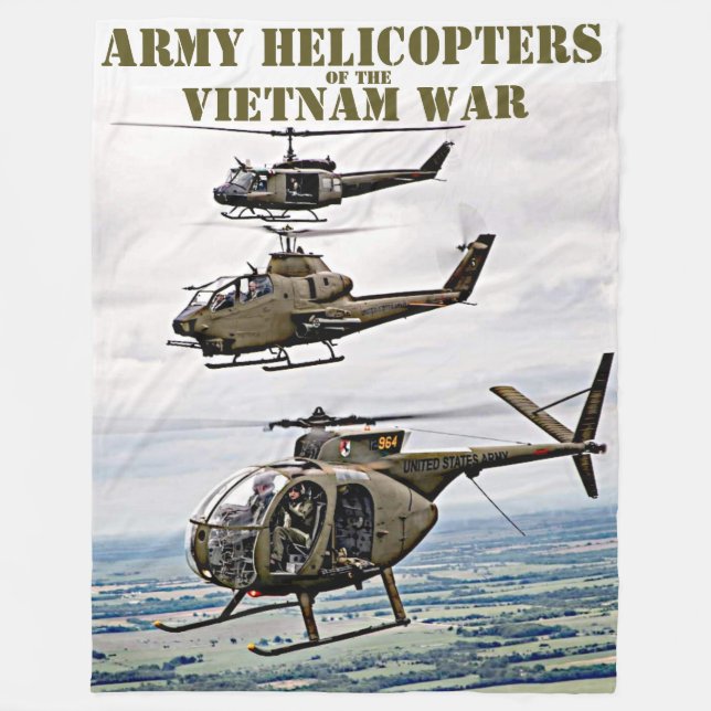 HELICOPTERS of the VIETNAM KRIG Fleecefilt (Framsidan)
