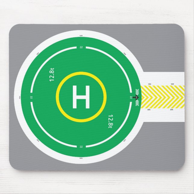 HeliDECKmusen vadderar grönt enkelriktat Musmatta (Framsidan)