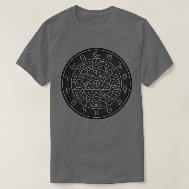 Helig Alchemy Symbols Black Design T Shirt (Design framsida)