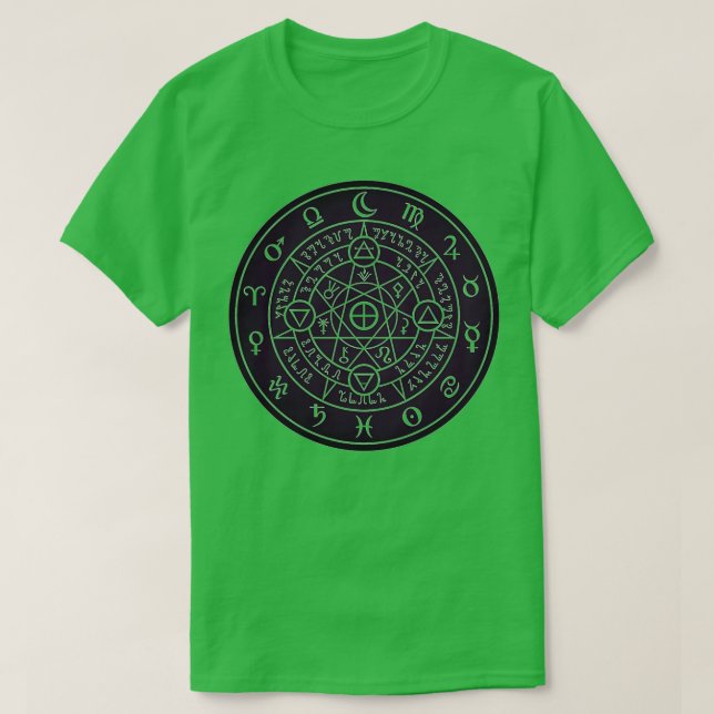 Helig Alchemy Symbols Lila Design T Shirt (Design framsida)