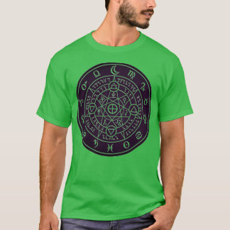 Helig Alchemy Symbols Lila Design T Shirt