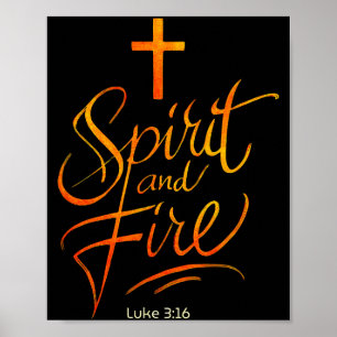 Helig Ande & Eld Kristet Kors Av Jesus, L Poster