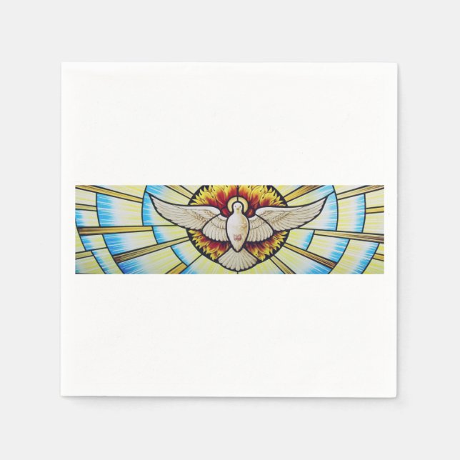 Helig Ande-duva glasmålning Pappersservett (Framsidan)