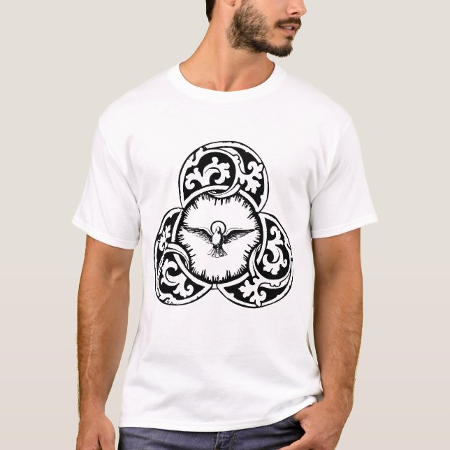 Helig Ande Duva Kristet symbol T Shirt (Framsida)