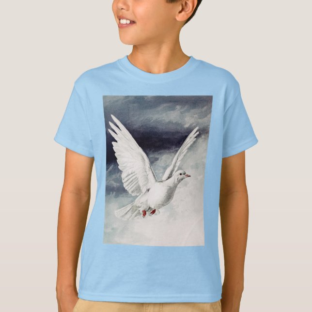 Helig Ande Duva Religiös bekräftelse och fred T Shirt (Framsida)
